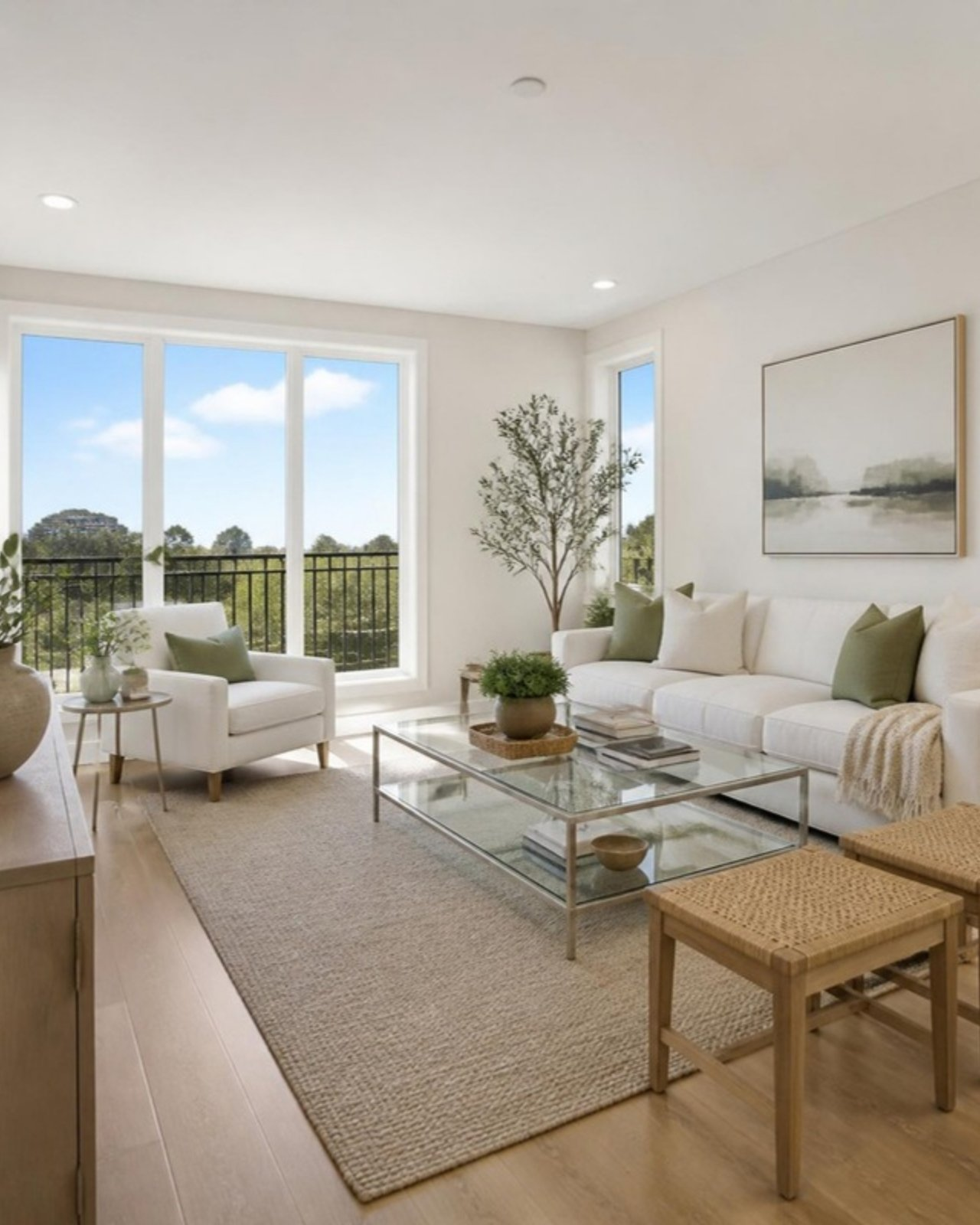 Photo-ready staged living room